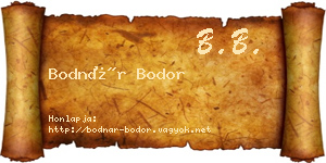 Bodnár Bodor névjegykártya